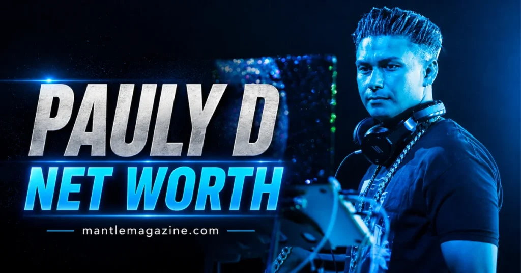 Pauly D net worth featured image showing the DJ at his turntables