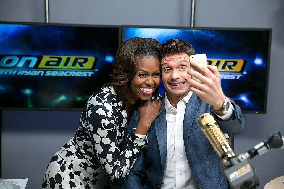 Ryan Seacrest and Michelle Obama on On Air with Ryan Seacrest, Jan 2014