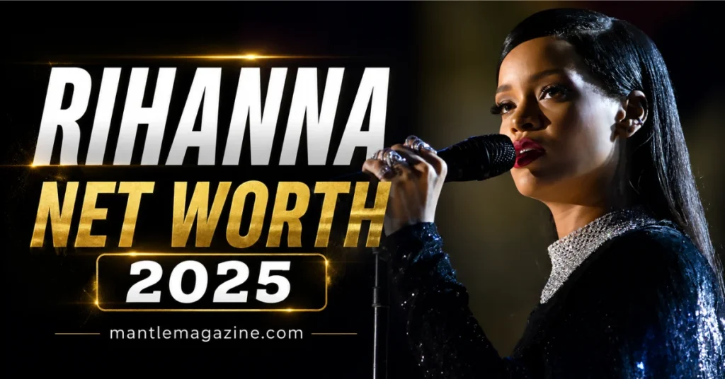 Featured image for Rihanna Net Worth 2025: The Fenty Beauty Bet showing Rihanna performing live