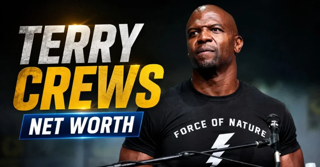 Terry Crews net worth featured image — actor in Force of Nature shirt