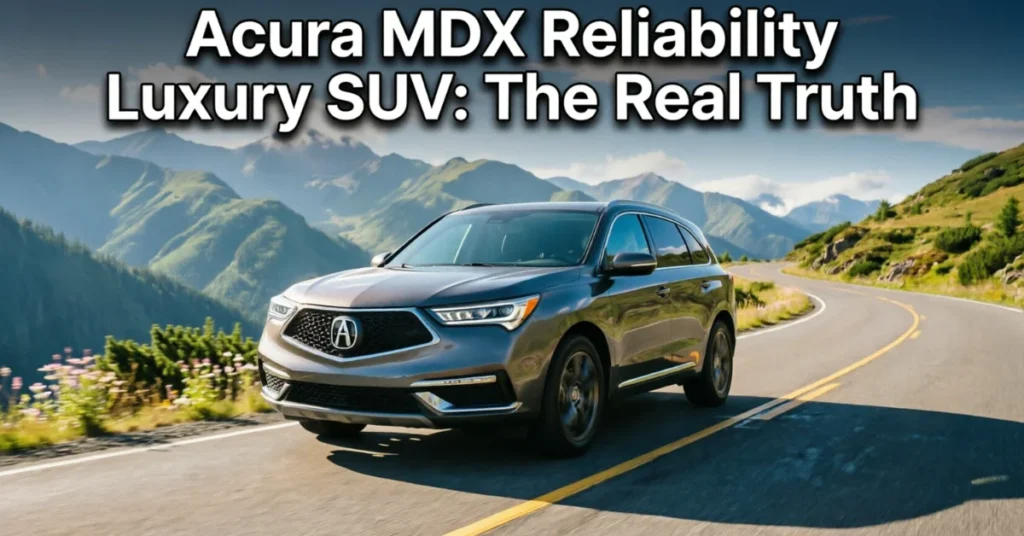 Acura MDX luxury SUV on mountain road - reliability and performance review
