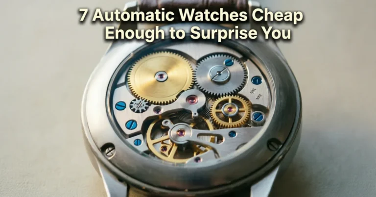 Automatic watch mechanical movement with visible rotor and gears through exhibition caseback