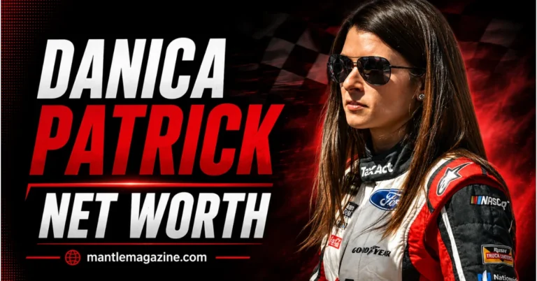 Danica Patrick in NASCAR racing suit and sunglasses - net worth analysis mantlemagazine.com