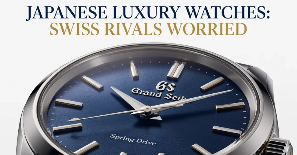 Grand Seiko Spring Drive watch with deep blue dial and silver markers