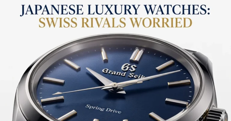 Grand Seiko Spring Drive watch with deep blue dial and silver markers