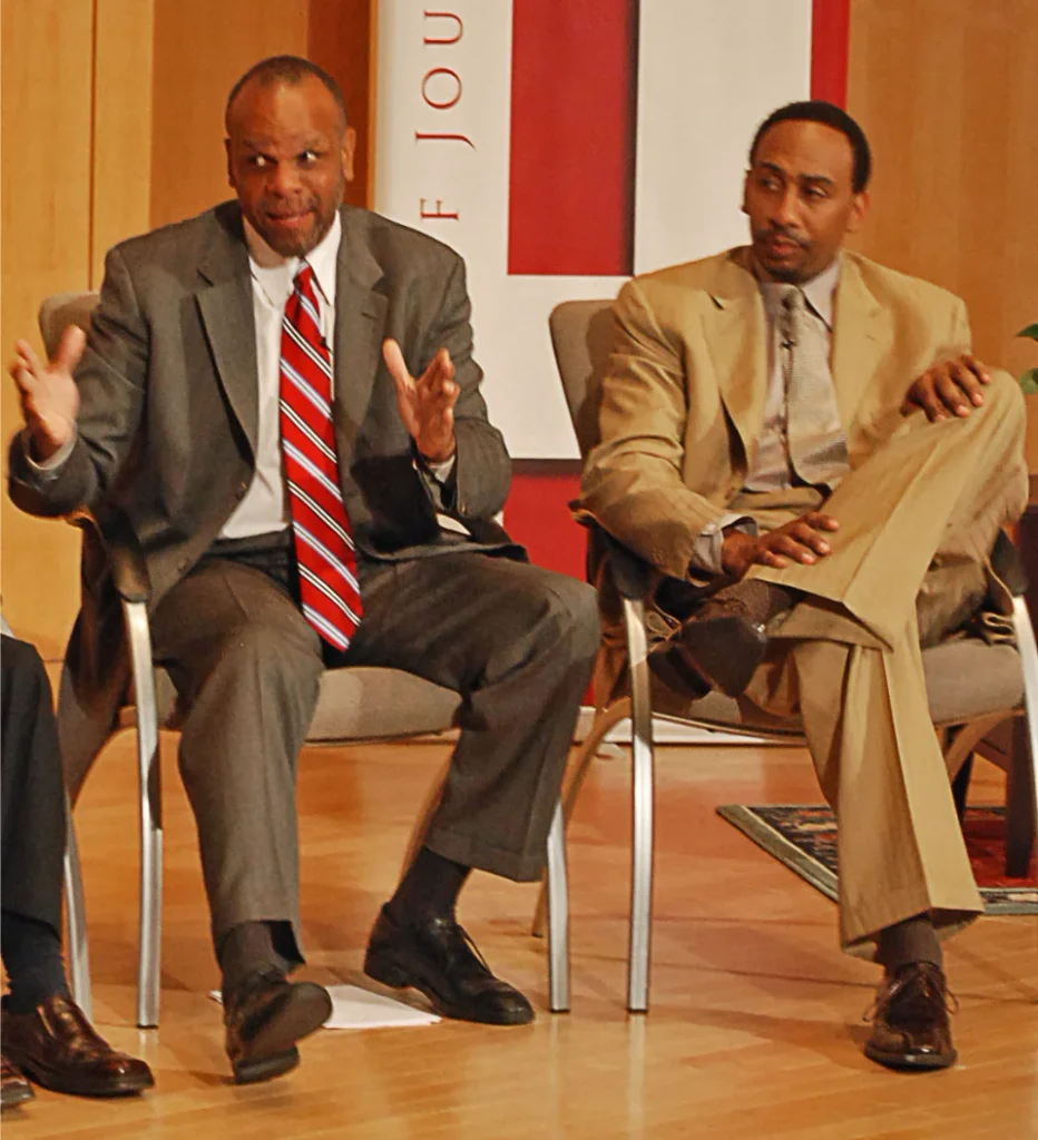 Young Stephen A. Smith on journalism panel, newspaper columnist before ESPN television career
