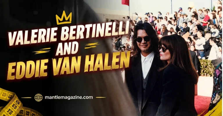 Valerie Bertinelli and Eddie Van Halen together on a red carpet in matching sunglasses