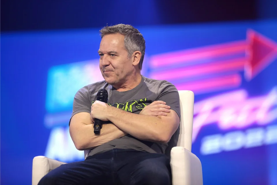Greg Gutfeld at panel discussion, representing his strategic 2021 weeknight time slot career move