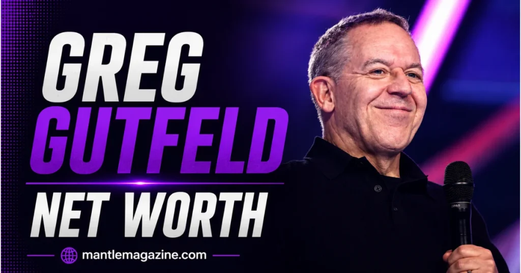 Greg Gutfeld net worth - Fox News host with microphone, $15-25 million from Gutfeld! and The Five