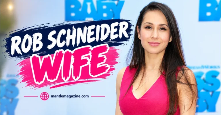 Rob Schneider wife Patricia Azarcoya Schneider posing in a pink dress at a Hollywood event