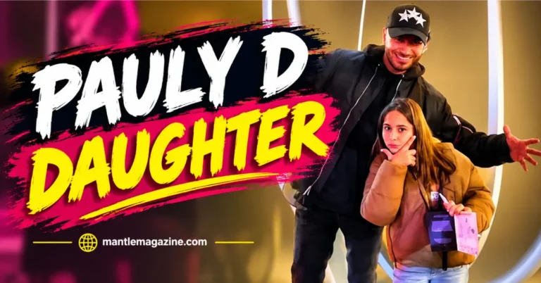 Pauly D posing with his daughter Amabella Sophia with text overlay 'Pauly D Daughter'